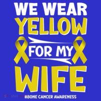 We Wear Yellow For My Wife! Bone Cancer Awareness Sarcoma Gift Apron thumb 3