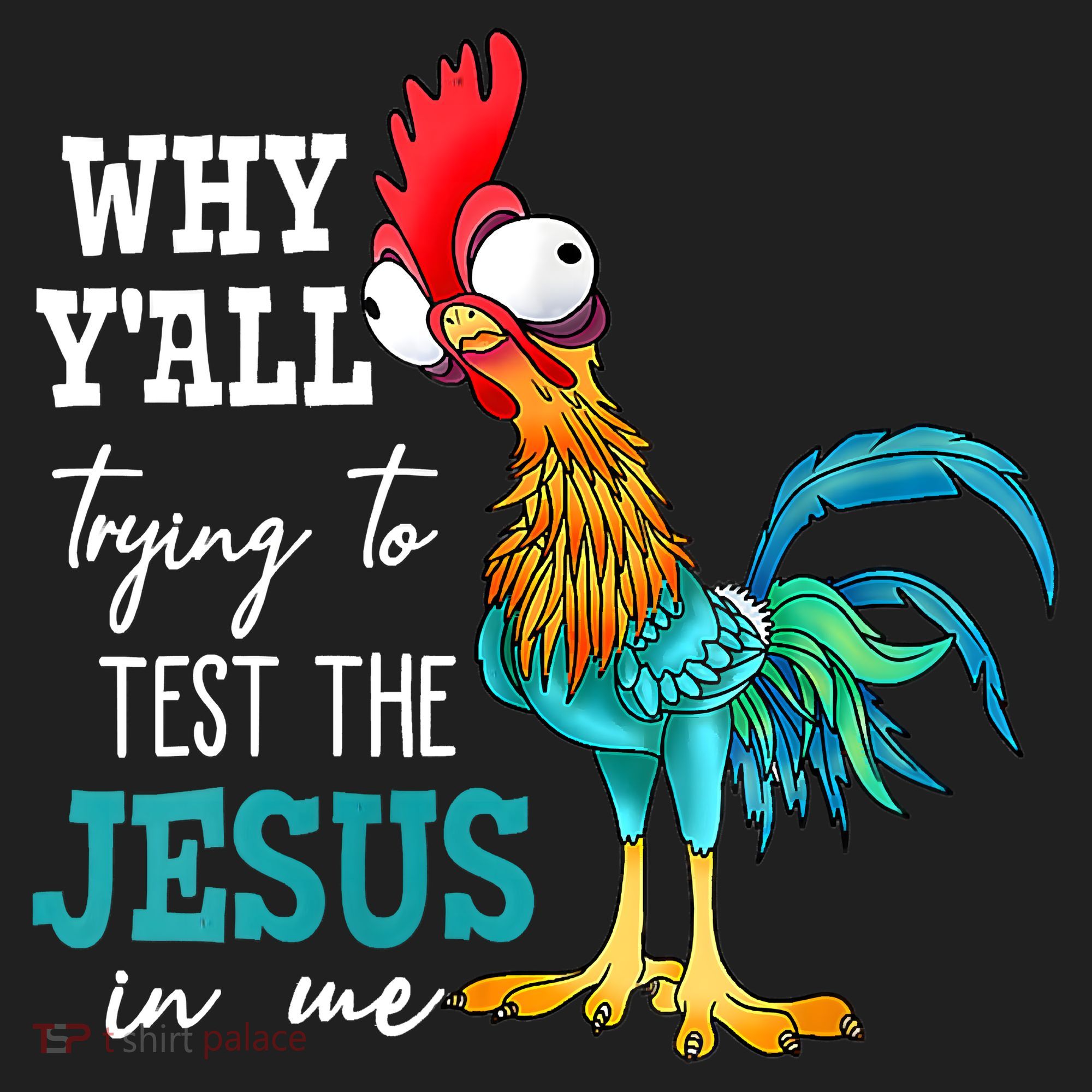 Women Why Y'all Trying To Test The Jesus In Me Funny Chicken Beanie