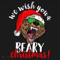 We Wish You A Beary Christmas Santa Bear Xmas Sunglasses Gift Ornament thumb 1