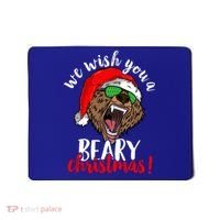 We Wish You A Beary Christmas Santa Bear Xmas Sunglasses Gift Mousepad thumb 0