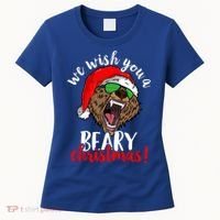 We Wish You A Beary Christmas Santa Bear Xmas Sunglasses Gift Women's T-Shirt thumb 0