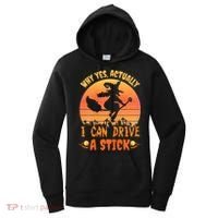 Womens Why Yes Actually I Can Drive A Stick Halloween Witch Spooky Women's Hoodie thumb 0