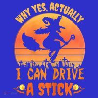 Womens Why Yes Actually I Can Drive A Stick Halloween Witch Spooky Mousepad thumb 1