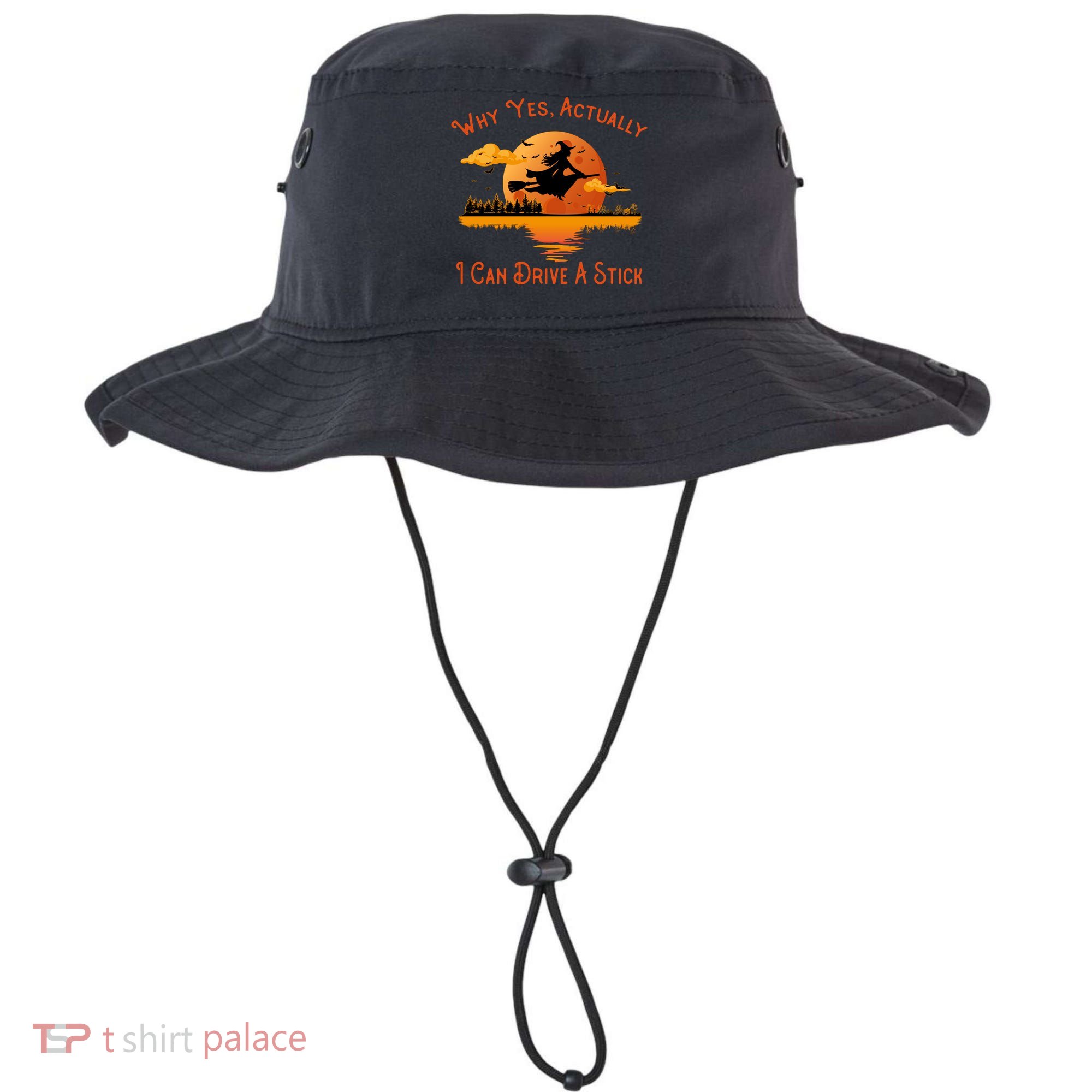 Why Yes Actually I Can Drive A Stick - Funny Halloween Witch Bucket Hat