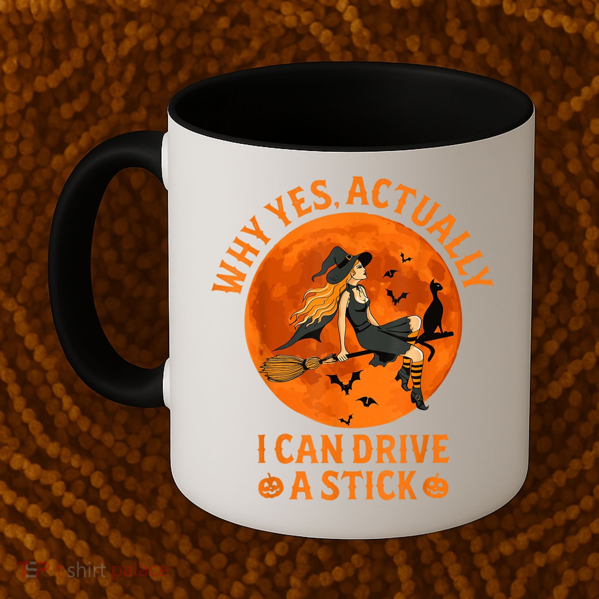 Why Yes Actually I Can Drive A Stick Funny Witch Costume Coffee Mug