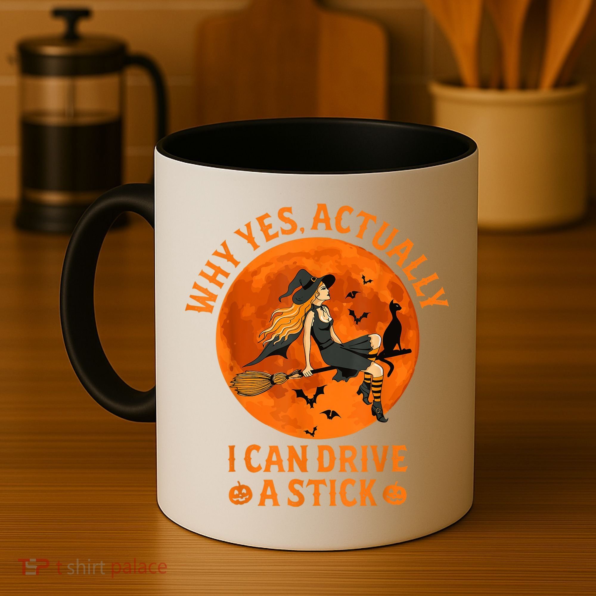 Why Yes Actually I Can Drive A Stick Funny Witch Costume Coffee Mug