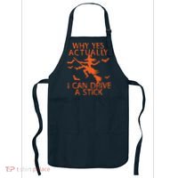 Why Yes Actually I Can Drive A Stick Halloween Apron thumb 0