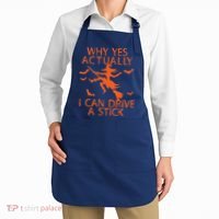 Why Yes Actually I Can Drive A Stick Halloween Apron thumb 2