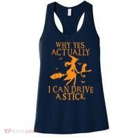 Why Yes Actually I Can Drive A Stick Halloween Witch & Cat Women's Tank Top thumb 0