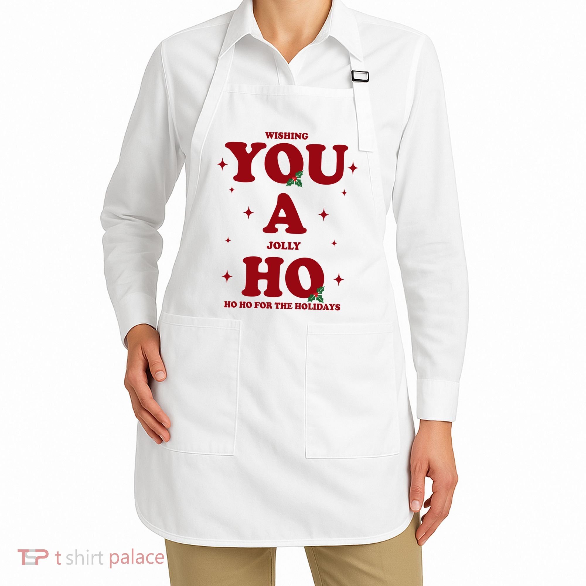 Wishing You A Jolly Ho Ho Ho For The Holidays Apron