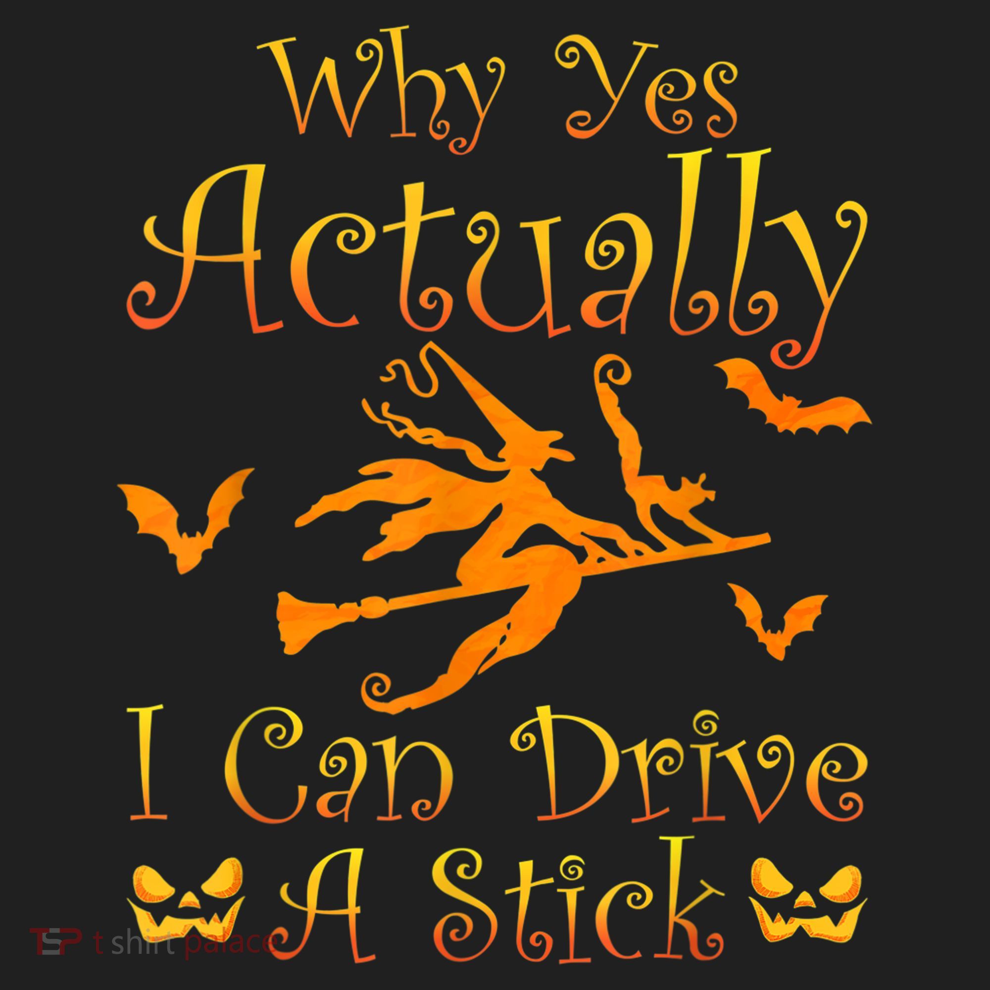 Why Yes Actually I Can Drive A Stick Funny Witch Costume Women's Sweatshirt