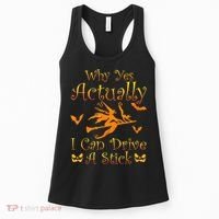 Why Yes Actually I Can Drive A Stick Funny Witch Costume Women's Tank Top thumb 0