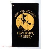 Why Yes Actually I Can Drive A Stick Golf Towel thumb 0