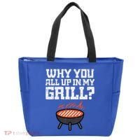 Why You All Up In My Grill Funny Bbq Barbecue Dad Tote Bag thumb 0