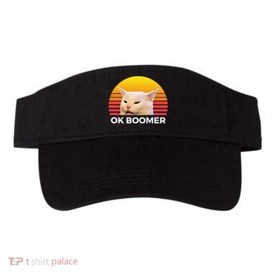 Woman Yelling At Table Dinner Funny Cat Ok Boomer Visor
