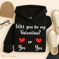 Will You Be My Valantine Yes Or Yes Valentines Day Hoodie thumb 4