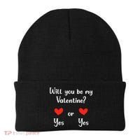 Will You Be My Valantine Yes Or Yes Valentines Day Beanie thumb 0