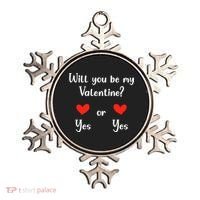 Will You Be My Valantine Yes Or Yes Valentines Day Ornament thumb 0
