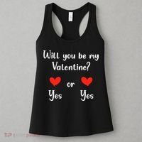 Will You Be My Valantine Yes Or Yes Valentines Day Women's Tank Top thumb 3
