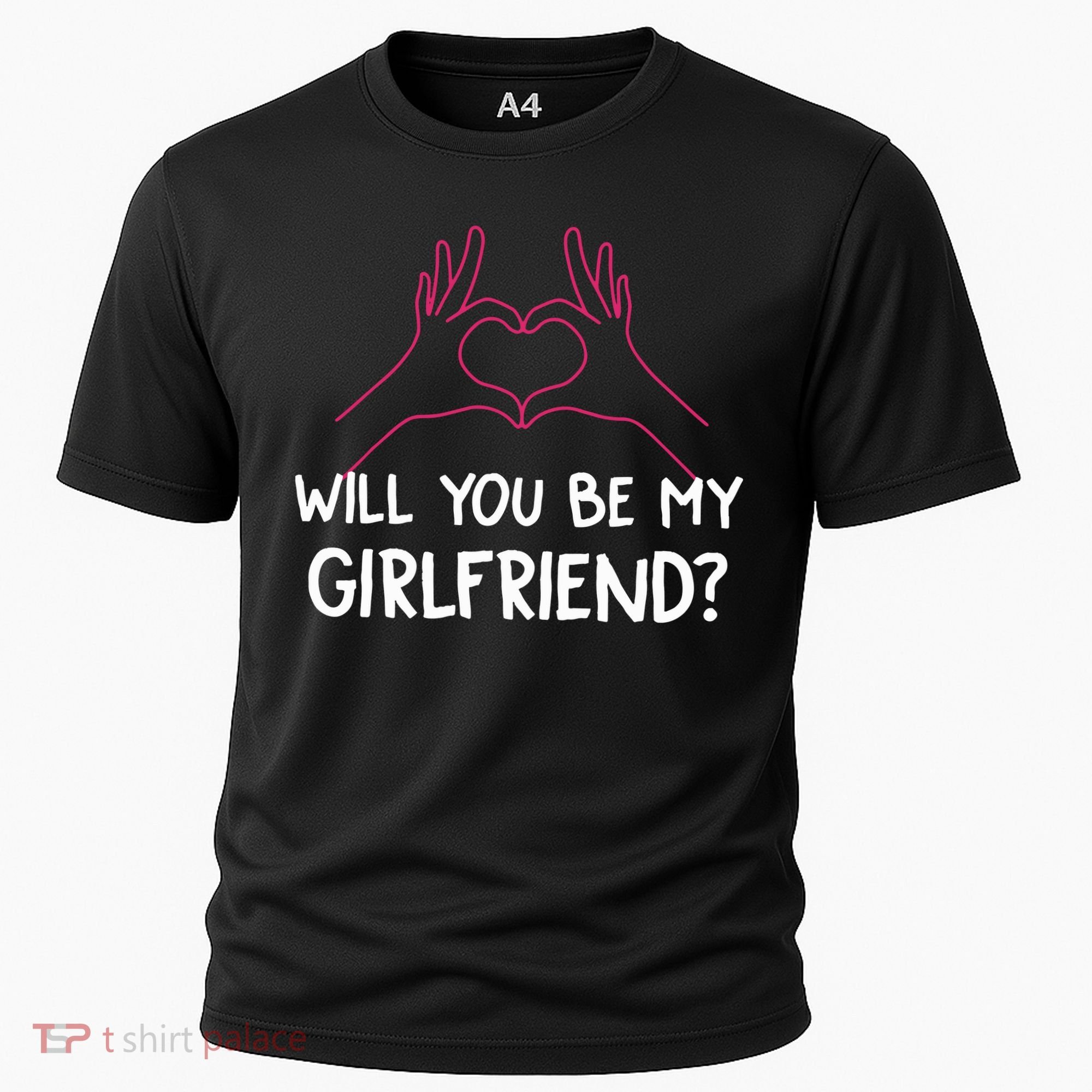 Will You Be My Girlfriend I Love Relationship Valentine Cooling Performance Crew T-Shirt