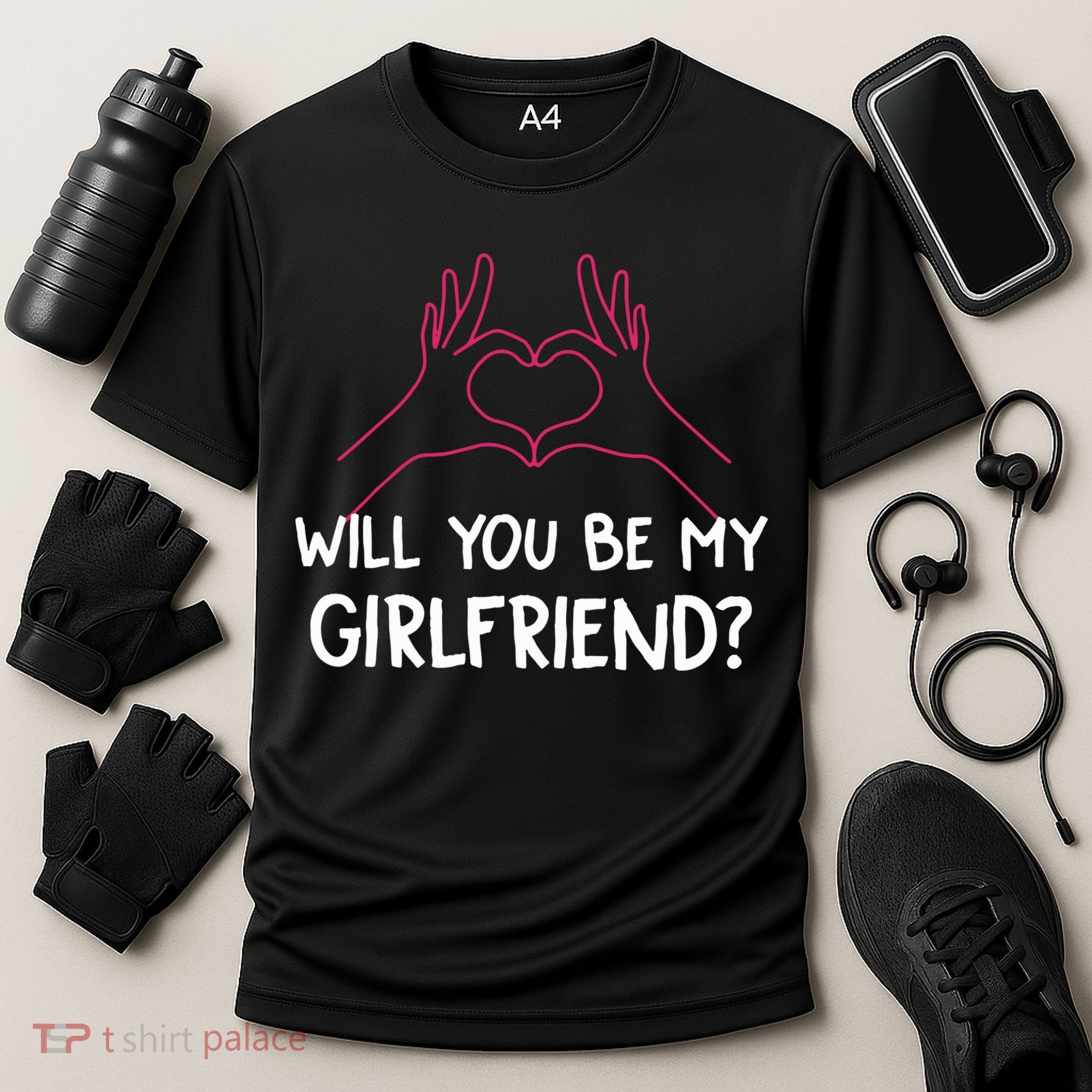 Will You Be My Girlfriend I Love Relationship Valentine Cooling Performance Crew T-Shirt