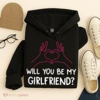 Will You Be My Girlfriend I Love Relationship Valentine Hoodie thumb 4