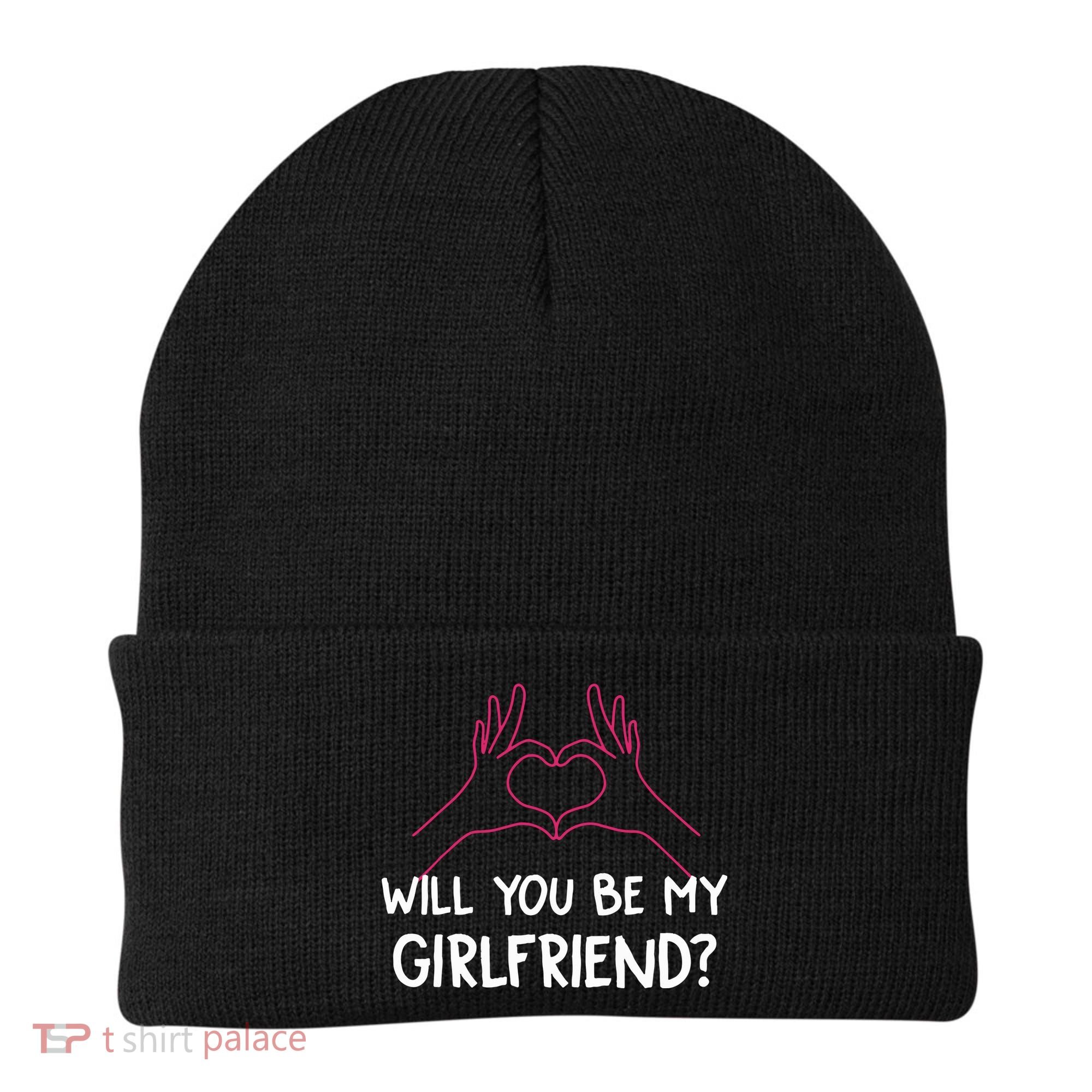 Will You Be My Girlfriend I Love Relationship Valentine Beanie