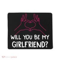 Will You Be My Girlfriend I Love Relationship Valentine Mousepad thumb 0