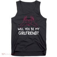 Will You Be My Girlfriend I Love Relationship Valentine Tank Top thumb 0