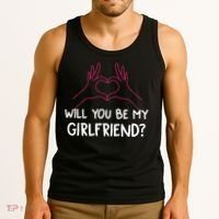 Will You Be My Girlfriend I Love Relationship Valentine Tank Top thumb 3