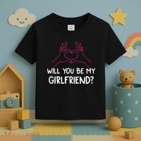 Will You Be My Girlfriend I Love Relationship Valentine Toddler T-Shirt thumb 3