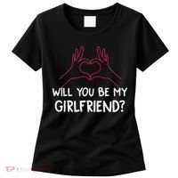 Will You Be My Girlfriend I Love Relationship Valentine Women's T-Shirt thumb 0