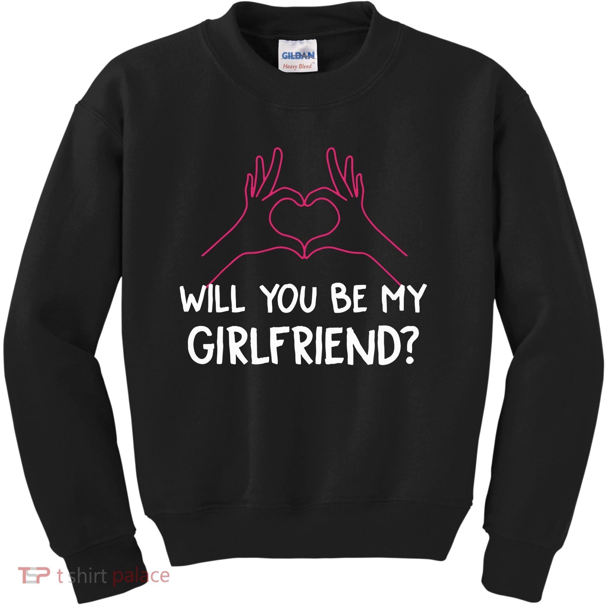 Will You Be My Girlfriend I Love Relationship Valentine Kids Sweatshirt