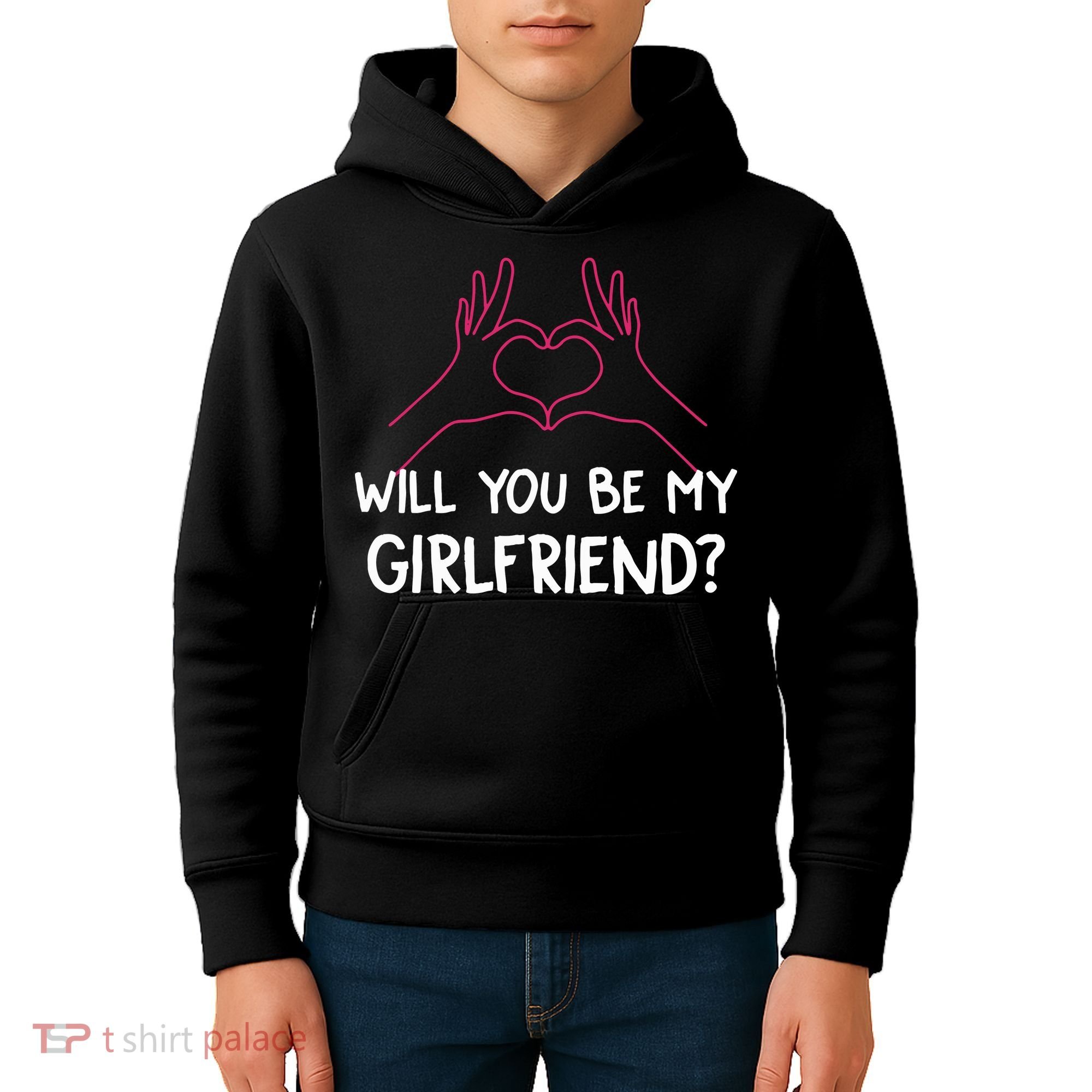 Will You Be My Girlfriend I Love Relationship Valentine Kids Hoodie