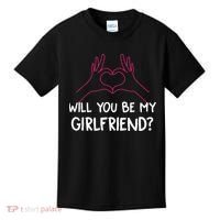 Will You Be My Girlfriend I Love Relationship Valentine Kids T-Shirt thumb 0