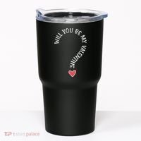 Will You Be My Valentine Cute Valentines Day Tumbler thumb 0
