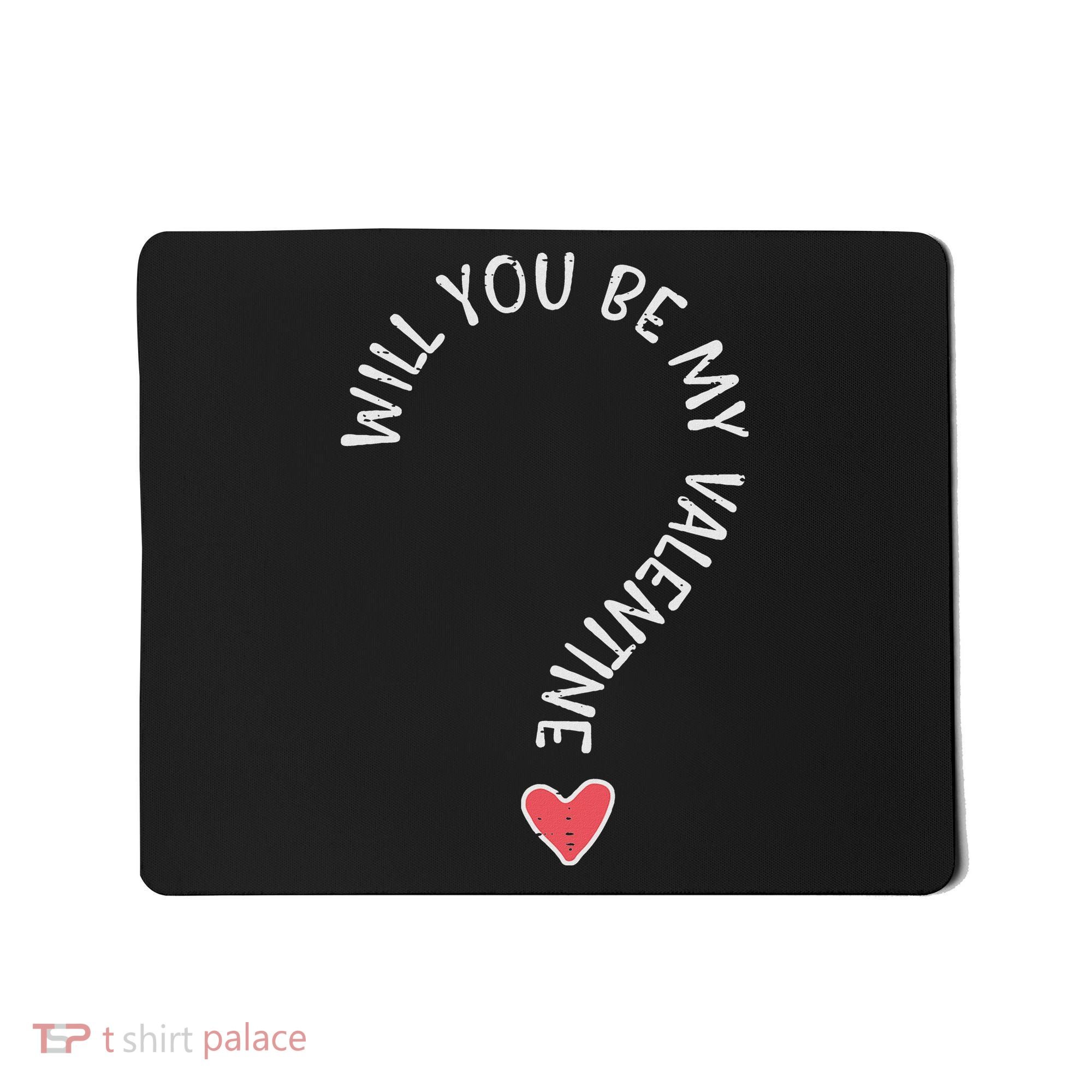 Will You Be My Valentine Cute Valentines Day Mousepad