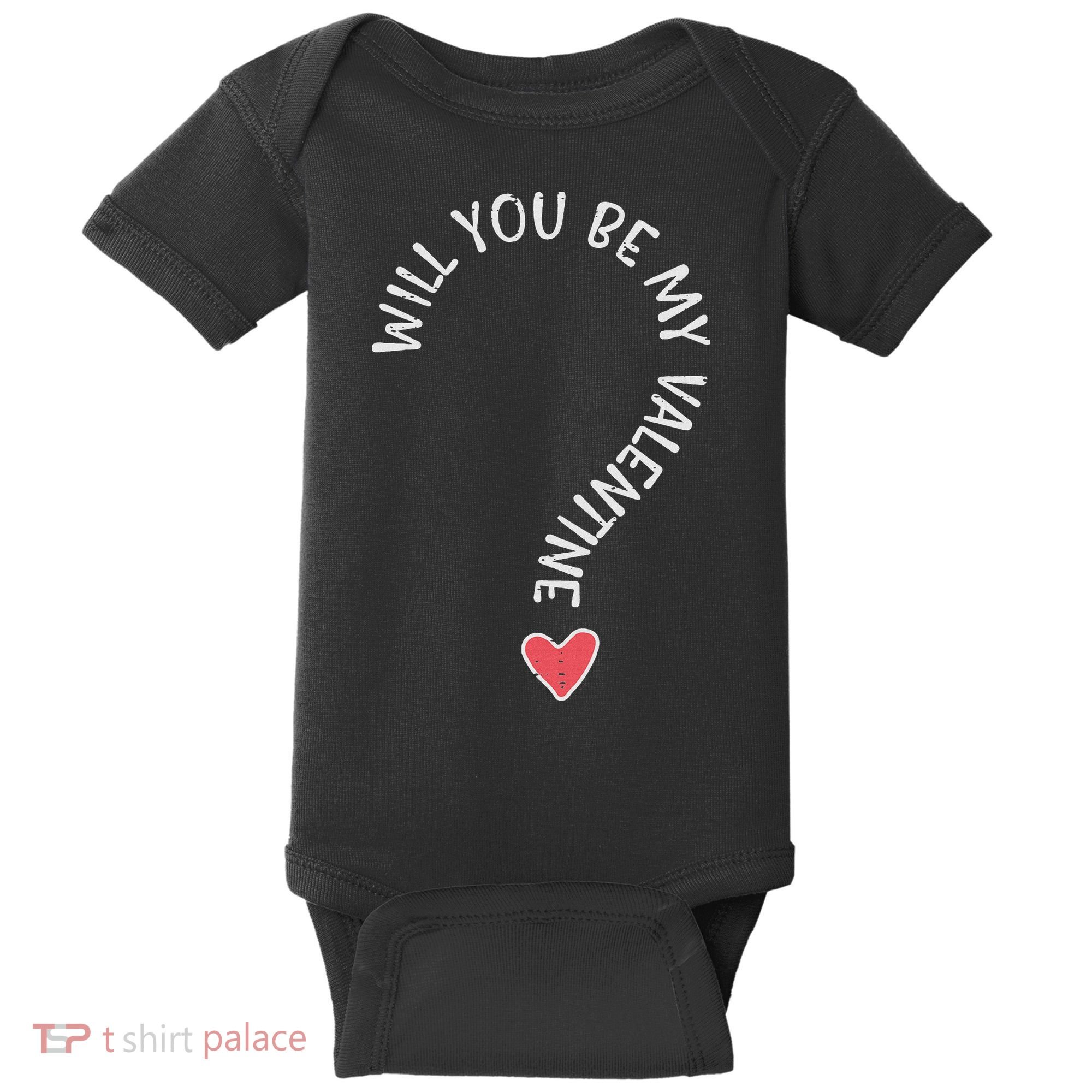 Will You Be My Valentine Cute Valentines Day Baby Bodysuit