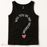 Will You Be My Valentine Cute Valentines Day Tank Top thumb 2