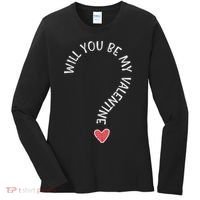 Will You Be My Valentine Cute Valentines Day Women's Long Sleeve Shirt thumb 0