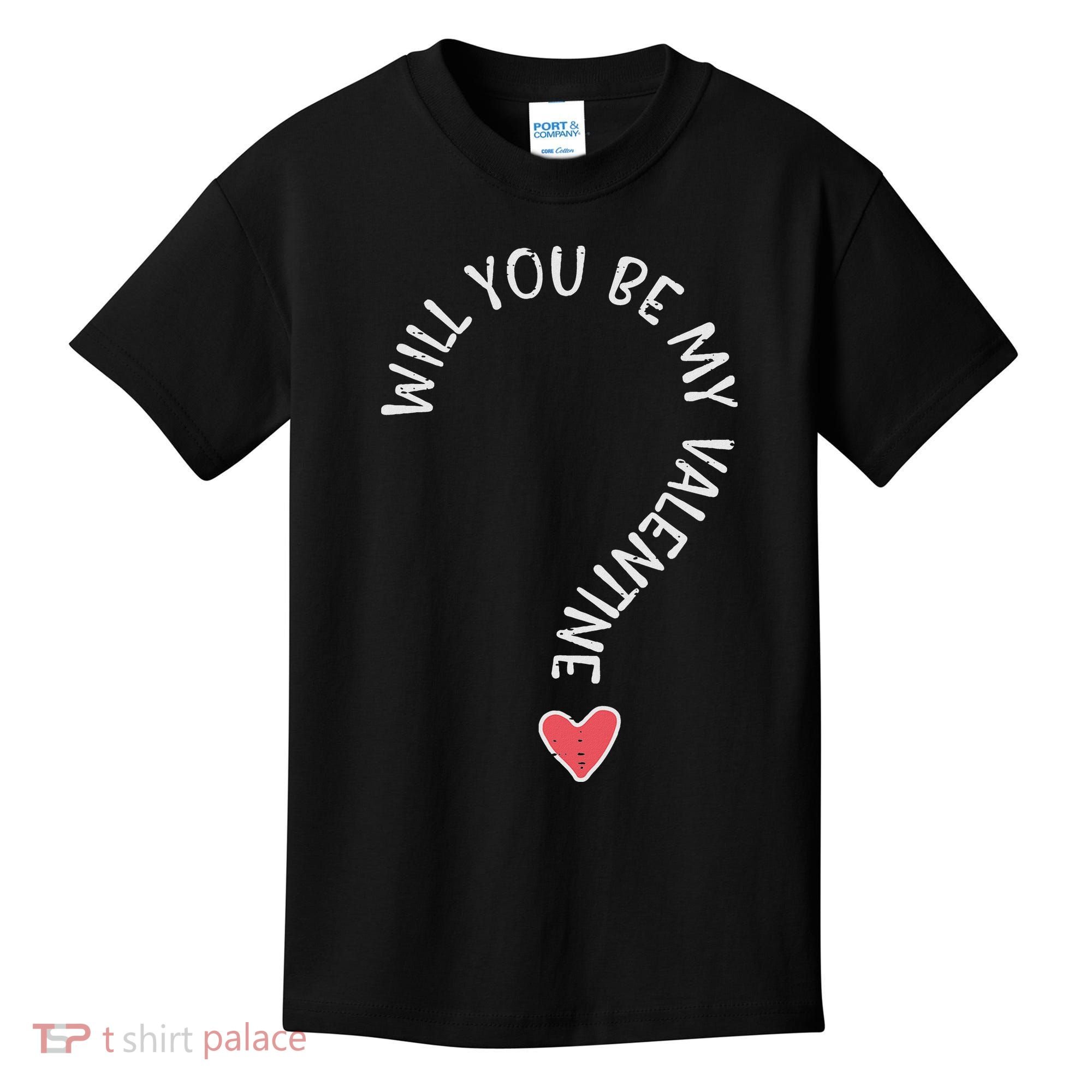 Will You Be My Valentine Cute Valentines Day Kids T-Shirt