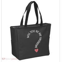 Will You Be My Valentine Cute Valentines Day Tote Bag thumb 2