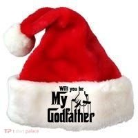 Will You Be My Godfather Santa Hat thumb 0
