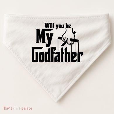 Will You Be My Godfather USA-Made Doggie Bandana