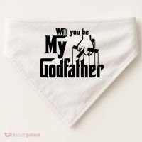 Will You Be My Godfather USA-Made Doggie Bandana thumb 0