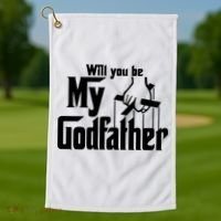 Will You Be My Godfather Golf Towel thumb 1