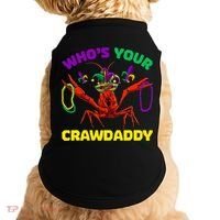 Whos Your Crawdaddy Crawfish Jester Beads Funny Mardi Gras Meaningful Gift Doggie Tank thumb 0
