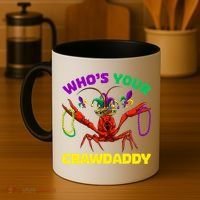Whos Your Crawdaddy Crawfish Jester Beads Funny Mardi Gras Meaningful Gift Coffee Mug thumb 4