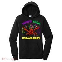 Whos Your Crawdaddy Crawfish Jester Beads Funny Mardi Gras Meaningful Gift Women's Hoodie thumb 0