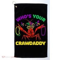 Whos Your Crawdaddy Crawfish Jester Beads Funny Mardi Gras Meaningful Gift Golf Towel thumb 0